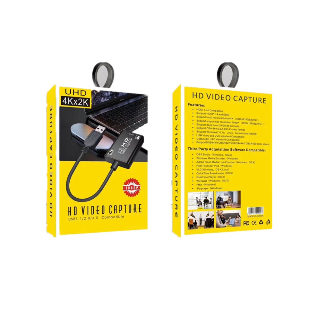 HDMI Video Capture Card USB 3.0 độ phân giải lên đến 1080P 30FPS, dành cho livestream