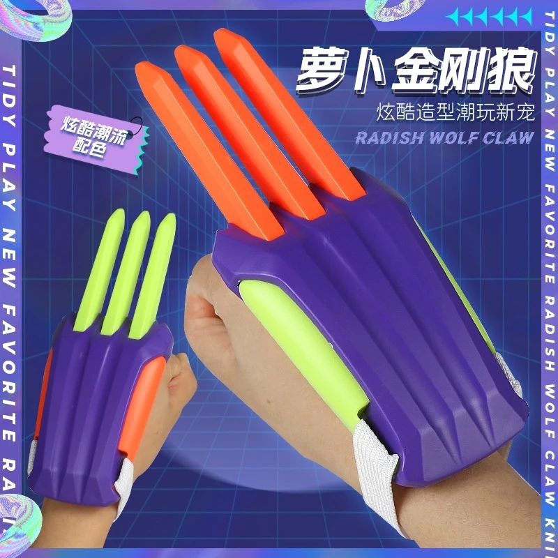 Móng Vuốt Người Sói Wolverine Cà Rốt Có Thể Thu Vào Giảm Căng Thẳng Đồ Chơi Vô Tri Cà Rốt