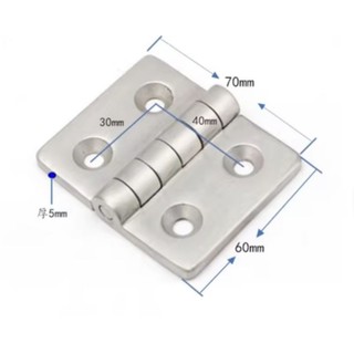 Bản lề inox 304 6cm x7cm x5mm- bản lề cửa inox 304 kích thước 60x70x5mm