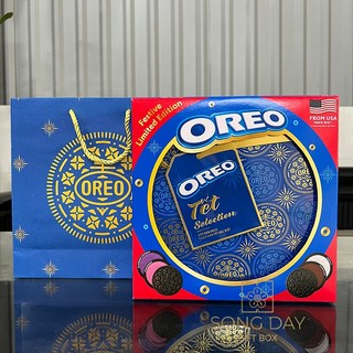 Bánh Oreo Thập Cẩm Hộp Thiếc 342G + Kèm Túi Xách Hãng (Mẫu Mới 2024)