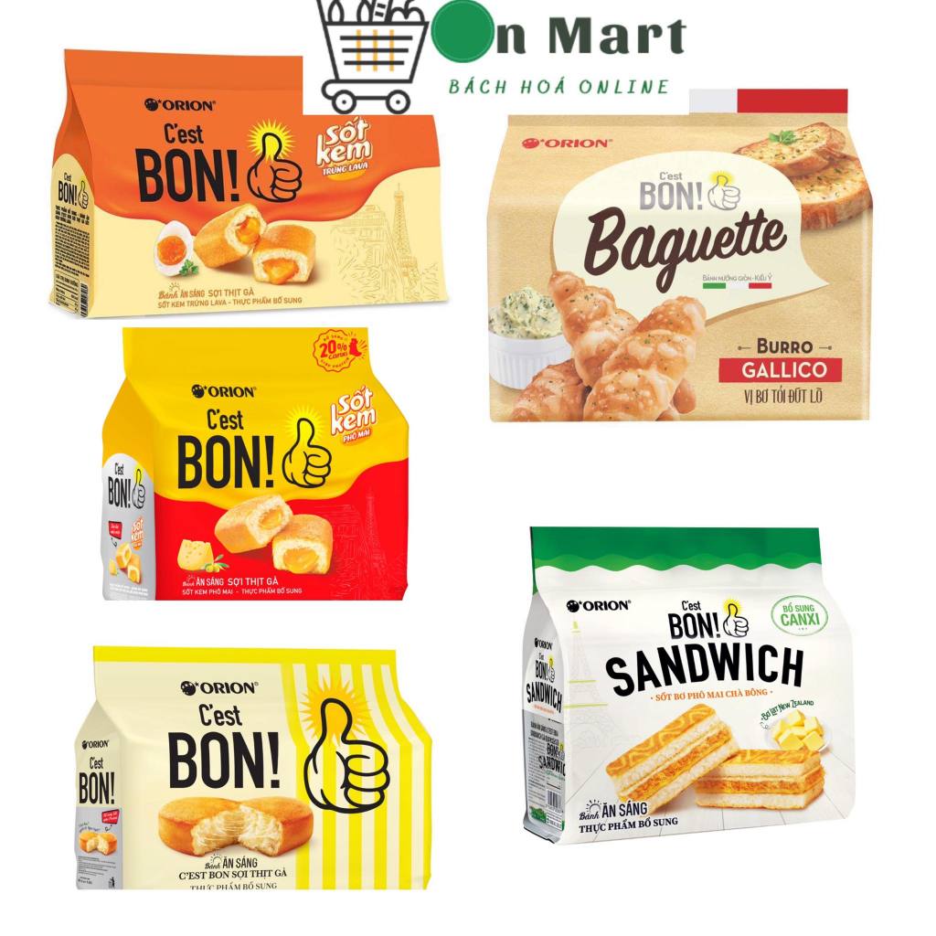 Bánh Ăn Sáng C’est Bon Sợi Thịt Gà các loại