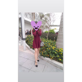 Váy len đỏ