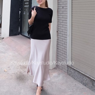 [KAYSTUDIO] CHÂN VÁY LỤA BE