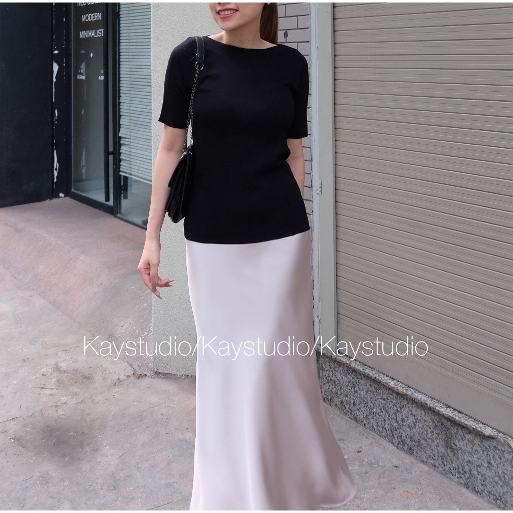 [KAYSTUDIO] CHÂN VÁY LỤA BE