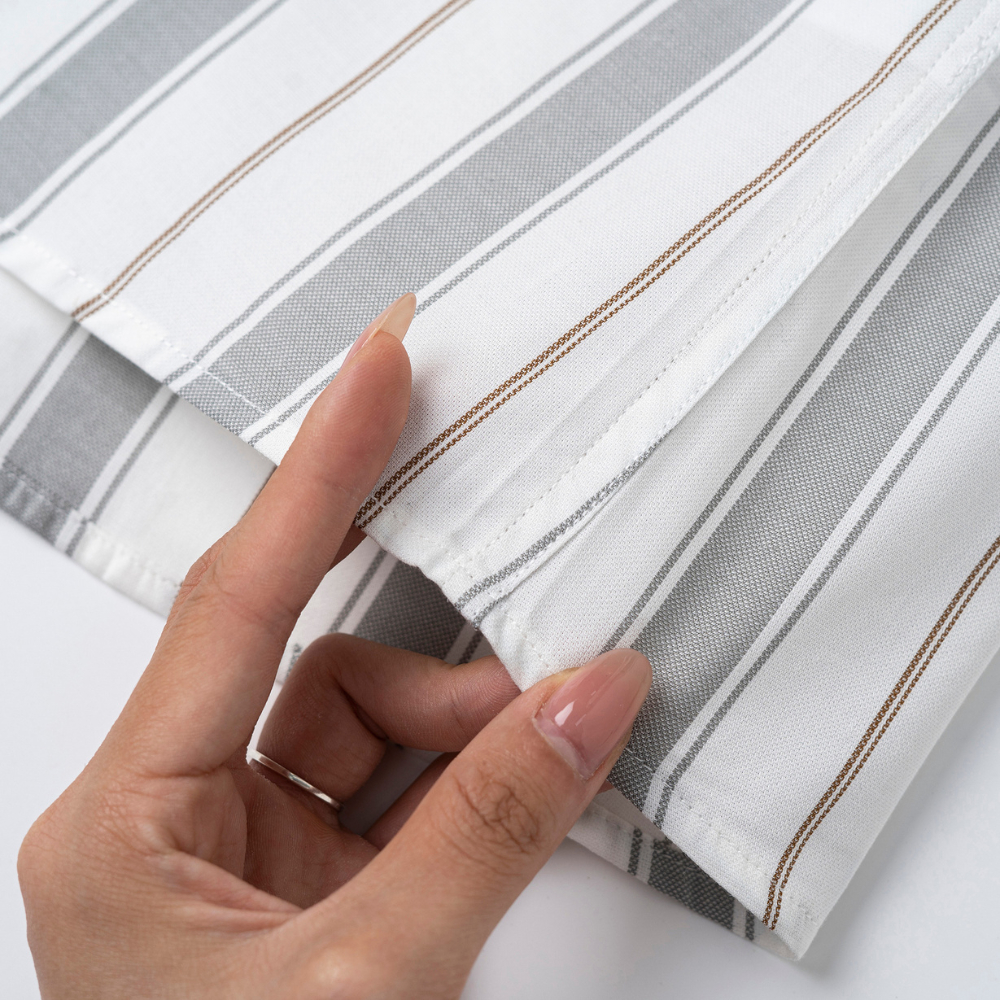 Áo sơ mi nam kẻ sọc nam tay dài, sợi Mint bạc hà JBAGY - JS04