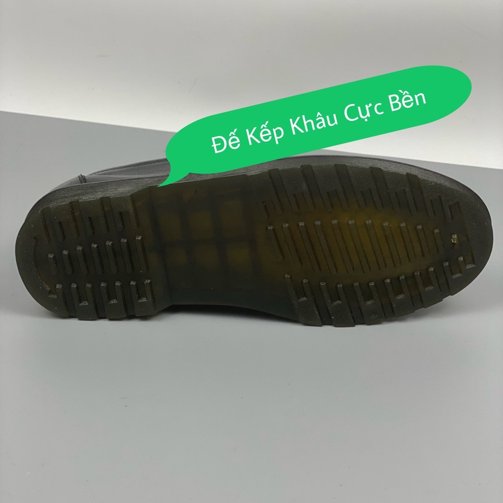 Giày buộc dây nam HQC SHOES da bò đế khâu siêu bền GD-020 Đen