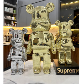  Gấu Bearbrick Bling decor cao cấp 50cm 80cm đủ màu vàng bạc đồng thích hợp trang trí shop phòng khách hàng có sẵn 