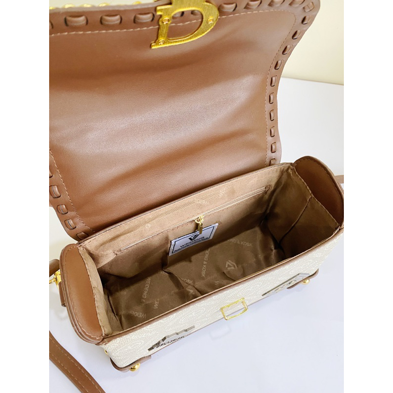 Túi Xách Nữ phối charm đeo chéo xách tay sang trọng hàngQCCC