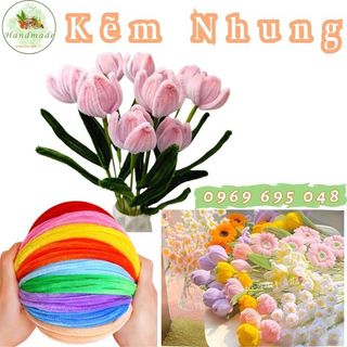 Set 100 - 50 dây kẽm nhung mix màu, kẽm lông, kẽm xù – kẽm nhung làm handmade
