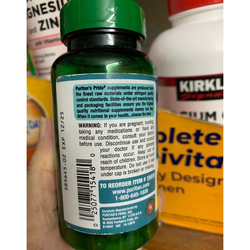 Tinh chất nghệ puritan làm đẹp da nghệ turmeric curcumin 500mg 90 viên, 180 viên của Mỹ