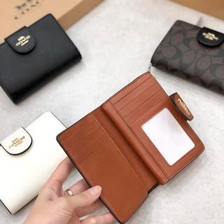 Ví coach gài medium corner zip wallet full box