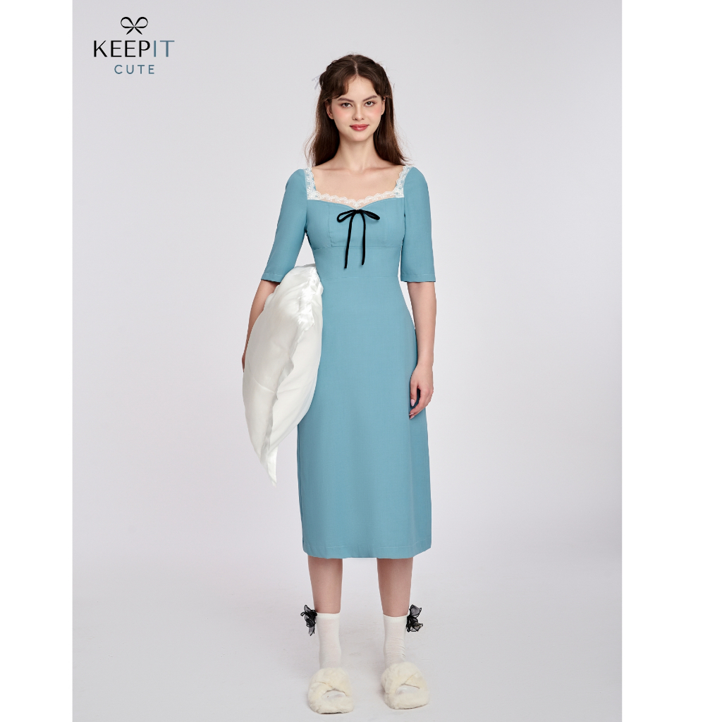 Fiona Dress | Đầm Ngủ - Đầm Mặc Nhà | Keepit Cute | Đầm Dài Baby Blue