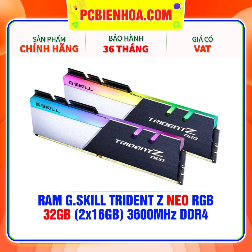 RAM máy tính G.SKILL TRIDENT Z RGB 32GB (2X16GB) 3600MHZ C18 chính hãng