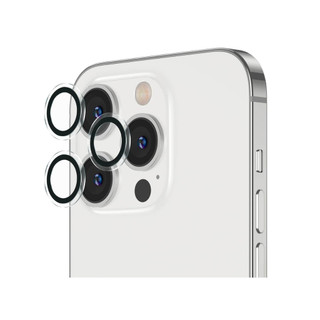 Cường lực camera KuZoom AR 13/14/15 Pro Max - 13/13 Mini - 14/15 Plus - Trong suốt - Có khung dán