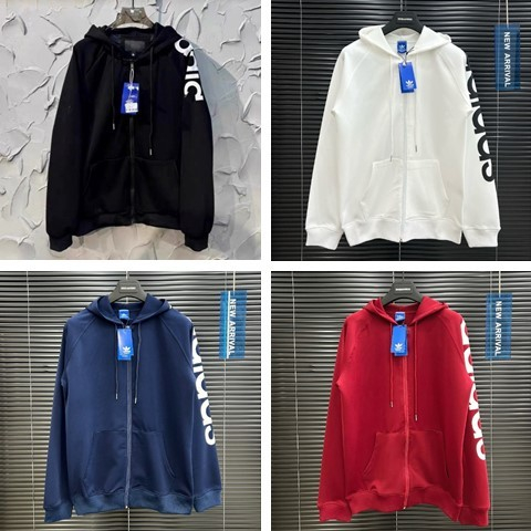 Áo Hoodie ADiDas Dạng Khoá Kéo Họa Tiết IN Chữ Sắc Nét Tay Áo M , Áo Hoodie Das Chất Liệu Vải Nỉ Bông Dày Dặn