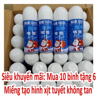Bình xịt bọt tuyết không tan/tan cho sinh nhật sự kiện noel Giáng Sinh