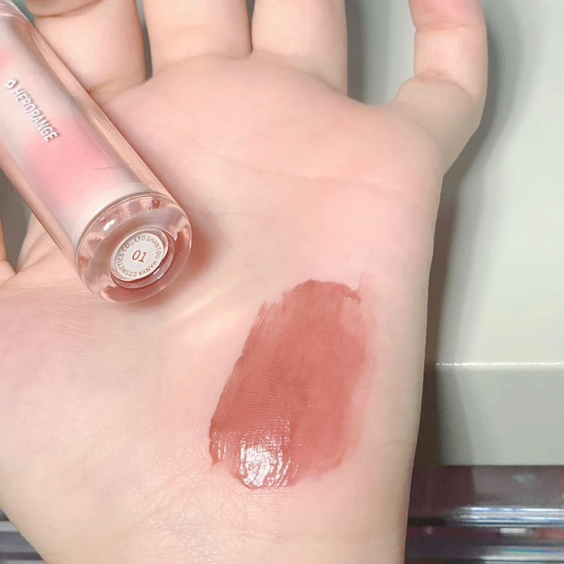 Son tint bóng HerOrange thạch trà đá giữ ẩm căng bóng môi