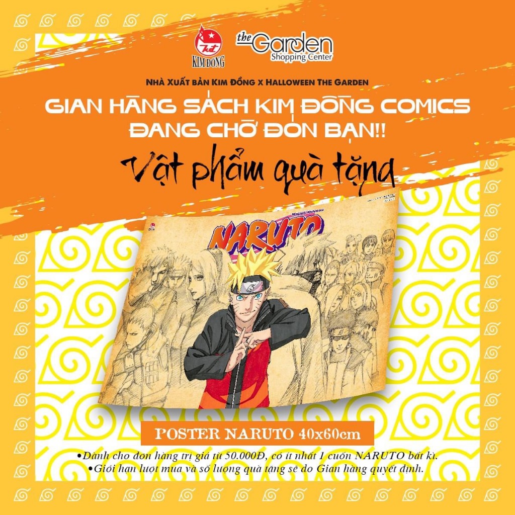 Poster Naruto gian hàng Fes Halloween 2023 - NXB Kim Đồng