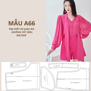 Rập giấy a0 quần đùi cạp cao mã a66