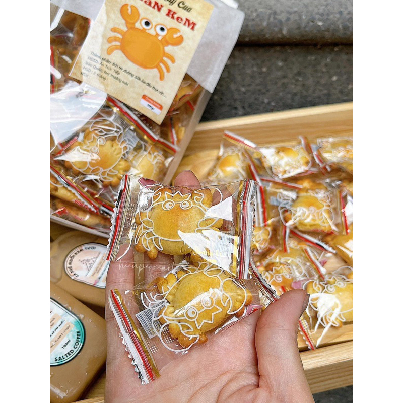 Bánh quy cua nhân kem bơ sữa An Bình 300g mặn mặn giòn tan thơm ngon