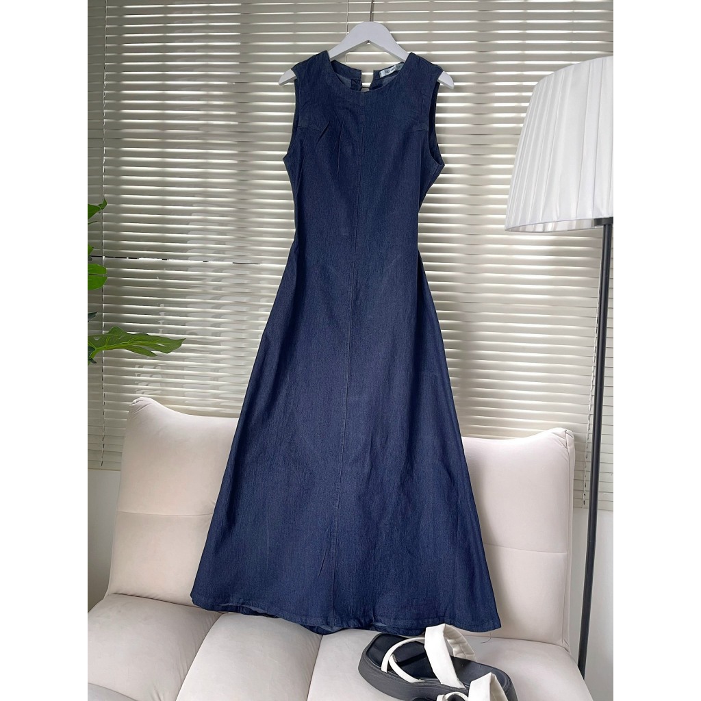 Đầm Denim Dáng Dài Hở Lưng Xinh Xắn Freesize - ANN CLOTHING
