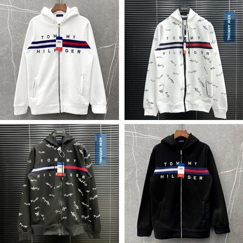 Áo Khoác Nỉ Hoodie Zip Tommy Chữ Kí , Áo Hoodie nỉ có khóa Phong Cách Trẻ Trung Siêu Hot