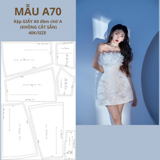 Rập giấy a0 đầm cúp ngực 2 lớp mã a70