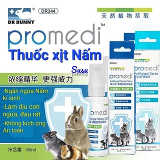 Chai Xịt Diệt Khuẩn, ngừa Nấm cho Hamster, Thỏ, Bọ, Chinchilla- Hàng chính hãng