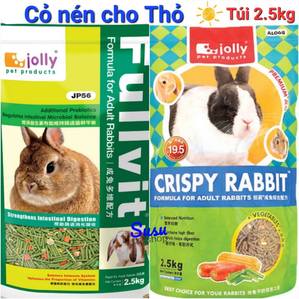 Thức ăn Cỏ nén cho Thỏ - túi Lớn 2.5kg