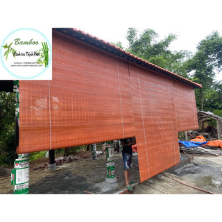 Mành rèm tre trúc da bò che nắng cafe, nhà chòi. Rèm tre trúc che nắng mái hiên. (Kích Thước khác IB)