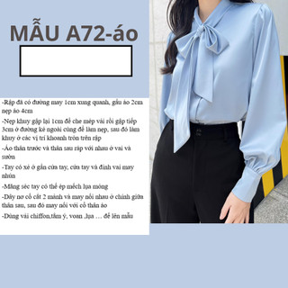 RẬP GIẤY A0 ÁO SƠ MI DÁNG VỪA MÃ A72