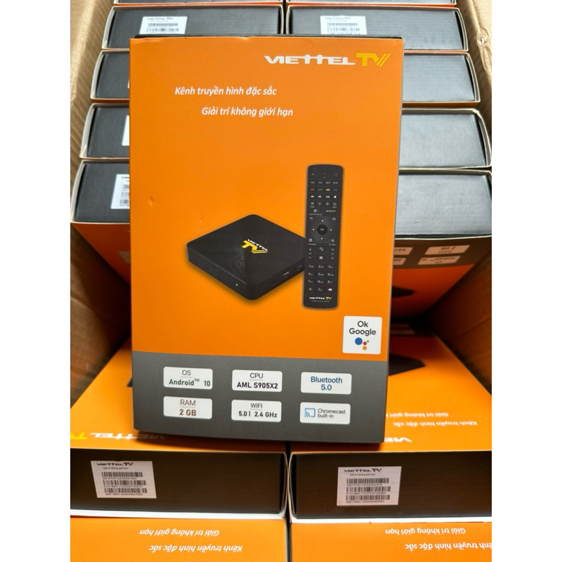 Tivi Box Viettel TV Vàng Android mới full box chưa qua sử dụng đã up rom ATV truyền hình kỹ thuật số