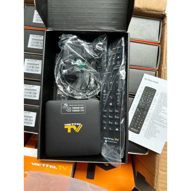Tivi Box Viettel TV Vàng Android mới full box chưa qua sử dụng đã up rom ATV truyền hình kỹ thuật số