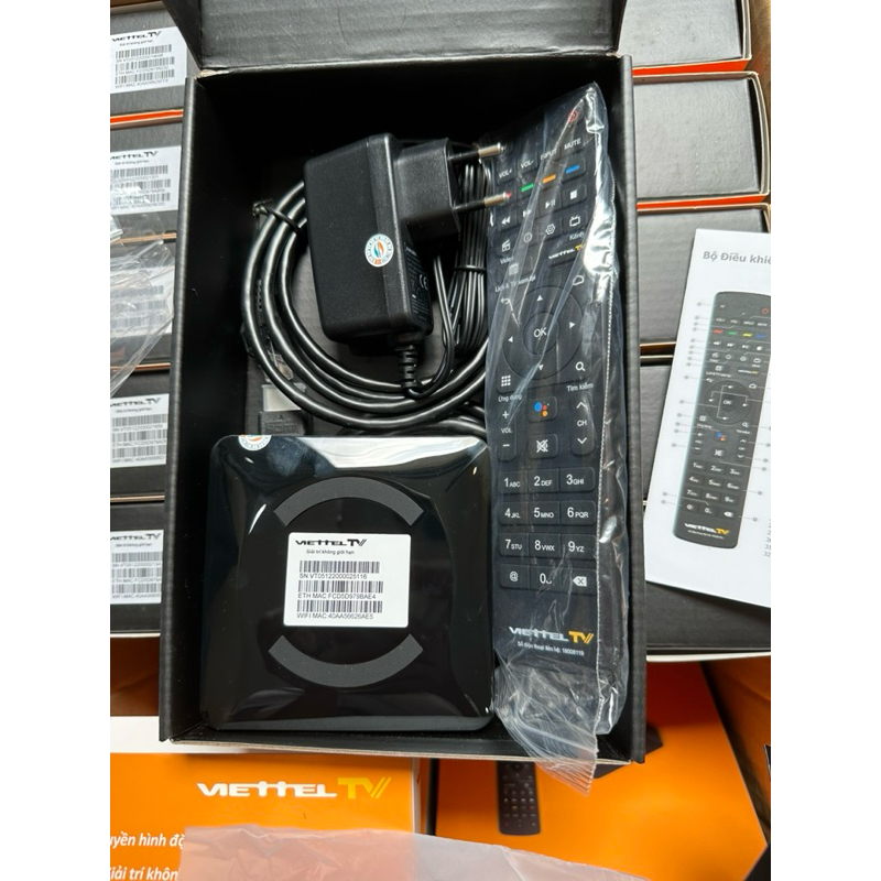 Tivi Box Viettel TV Vàng Android mới full box chưa qua sử dụng đã up rom ATV truyền hình kỹ thuật số