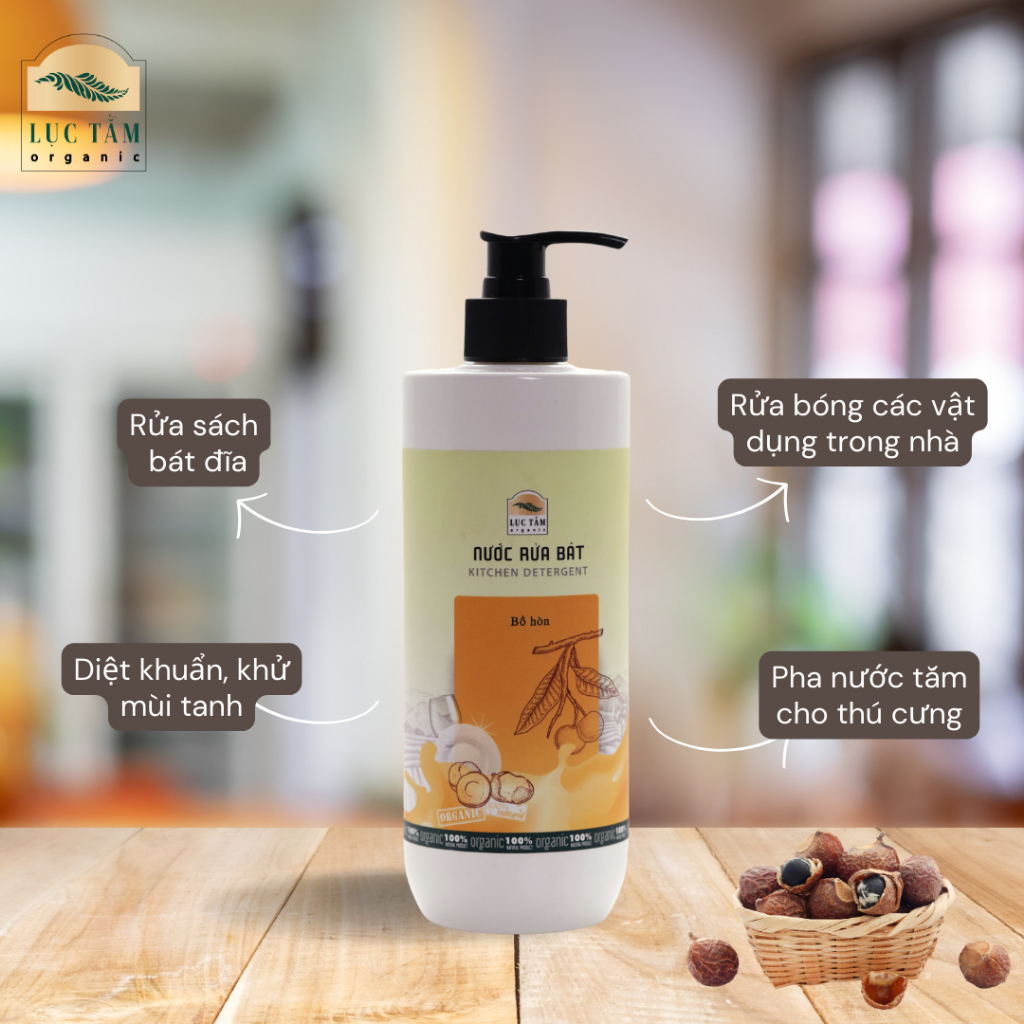 Nước rửa bát bồ hòn, rửa sạch bát đĩa cốc chén hiệu quả, an toàn