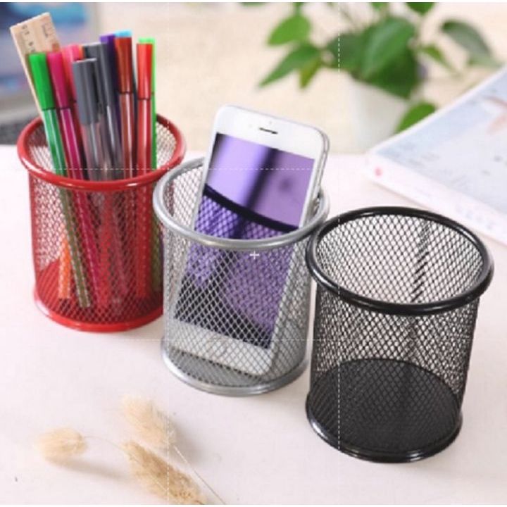 Giỏ Đựng Bút Văn Phòng Lưới Sắt Đa Năng