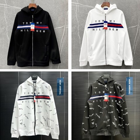 Áo Khoác Hoodie Tommy Chất Lượng Dày Dặn Chất Nỉ Mềm Mịn Khóa Zip Có Mũ Áo hoodie Tommy thêu hot trend Nam nữ