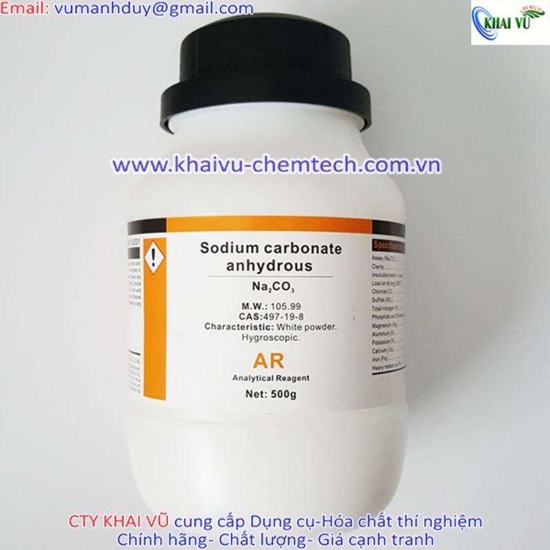 Hóa chất Na2CO3 Natri cacbonat Sodium carbonate Xilong lọ 500g tinh khiết thí nghiệm