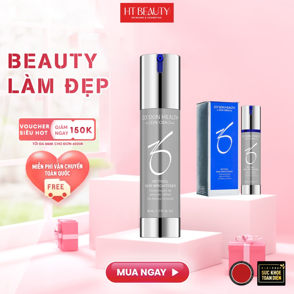 Kem Dưỡng Trắng Da Retinol 0.5% 1% Zo Skin Health BRIGHTENER Ngăn Lão Hóa, Làm Sáng Da, Đều Màu 5ml/10ml