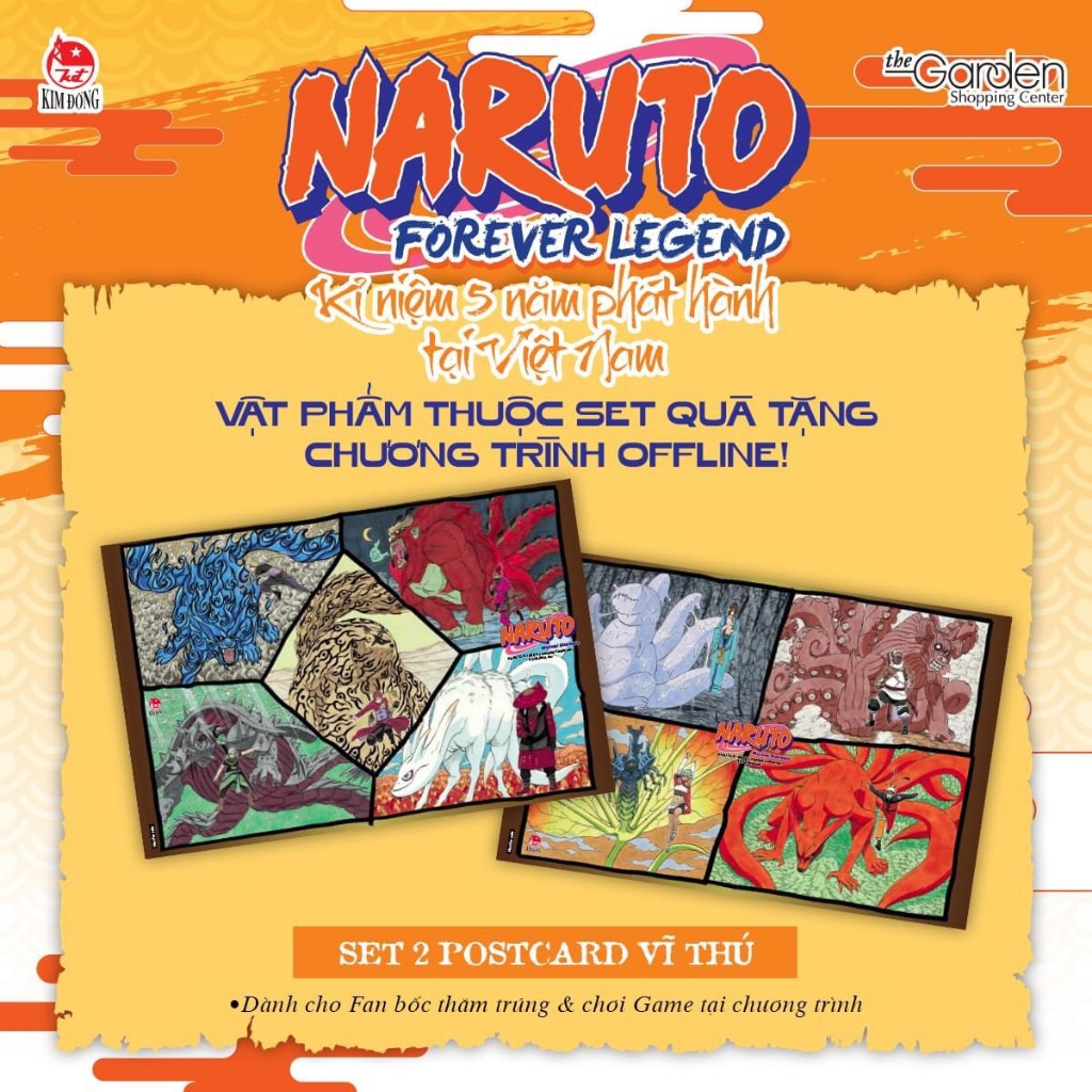 Postcard Vĩ thú Naruto Fes Halloween 2023 - NXB Kim Đồng
