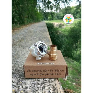 Đầu dây cấp nước máy giặt nhựa 4 ốc hàng đẹp