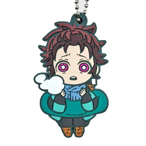 0062 Móc khóa Kimetsu no Yaiba - Stand Stones - Chara Banchoukou Rubber Mascot Eighth Form - Kamado Tanjiro