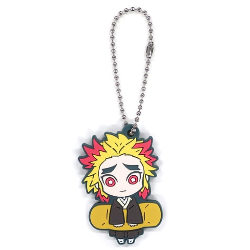 0063 Móc khóa Kimetsu no Yaiba - Stand Stones - Chara Banchoukou Rubber Mascot Eighth Form - Rengoku Senjuro