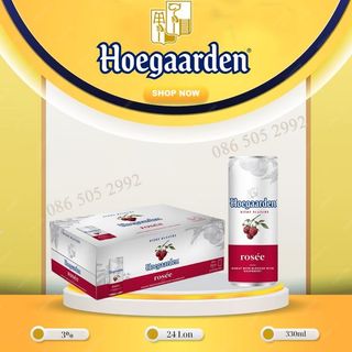 Bia Hoegaarden rosée 24 lon (330ml/lon)