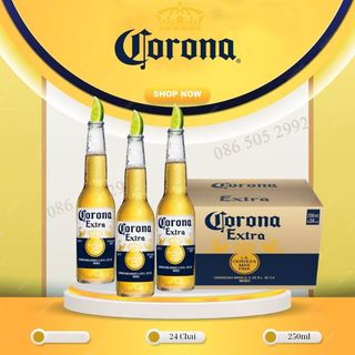 Bia Corona Extra nhập khẩu Mexico thùng 24 chai (250ml/chai)