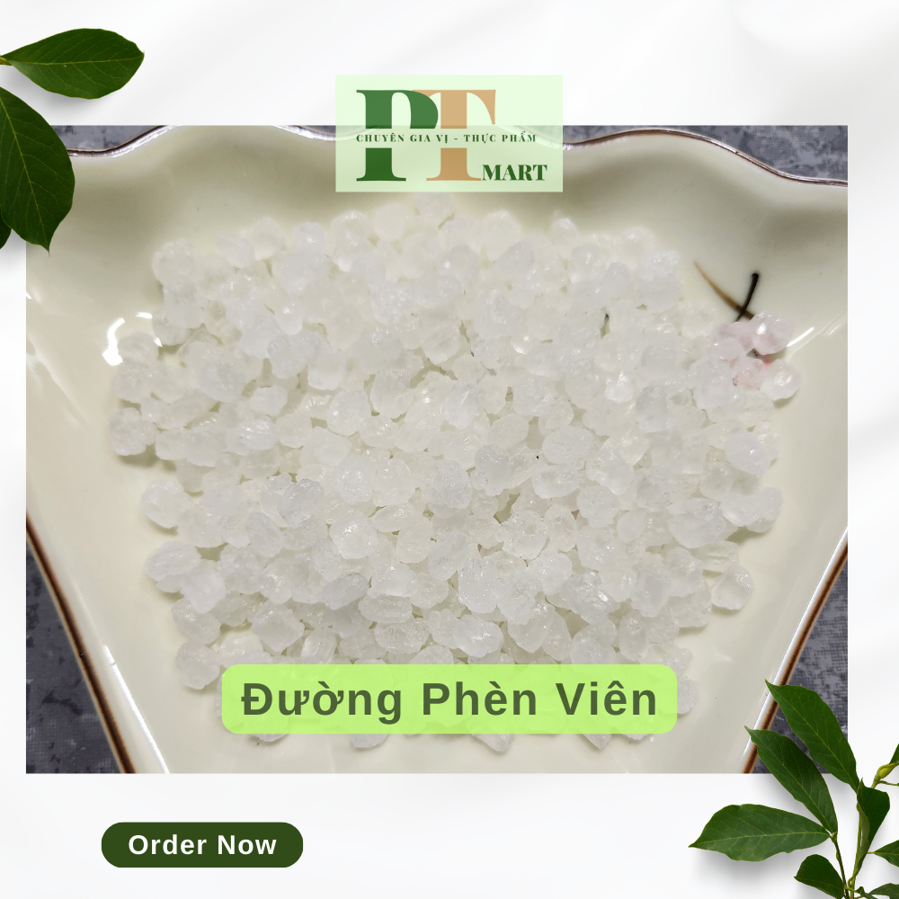 Đường Phèn viên kim cương. Đường phèn thiên nhiên dùng chưng yến, nấu chè