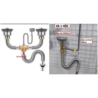 HỆ THỐNG THOÁT NƯỚC NHÀ BẾP ĐÔI -XI PHÔNG, ỐNG THOÁT NƯỚC BỒN RỬA CHÉN INOX 110MM