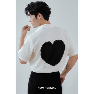 Áo sơ mi ngắn tay thiết kế cách điệu Heart Shirt New Normal