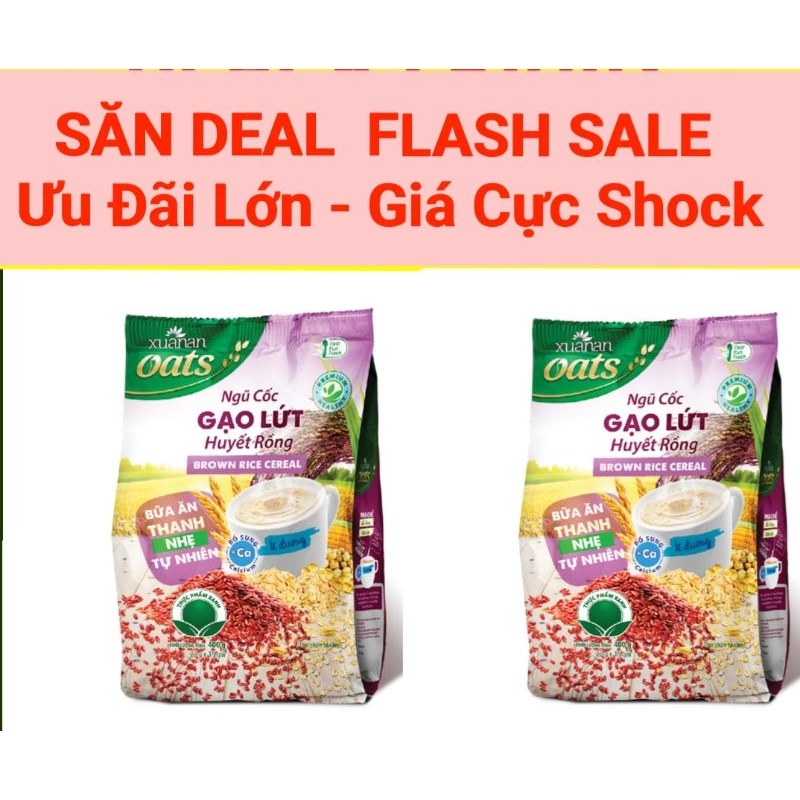 Ngũ Cốc Gạo Lứt Huyết Rồng Ít Đường Xuân An 400g