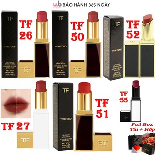 Full 7 màu son tom ford lip color satin matte các màu:26,27,50,51,52,55,93,chất son mềm đầy đặn,cho môi luôn căng mọng.